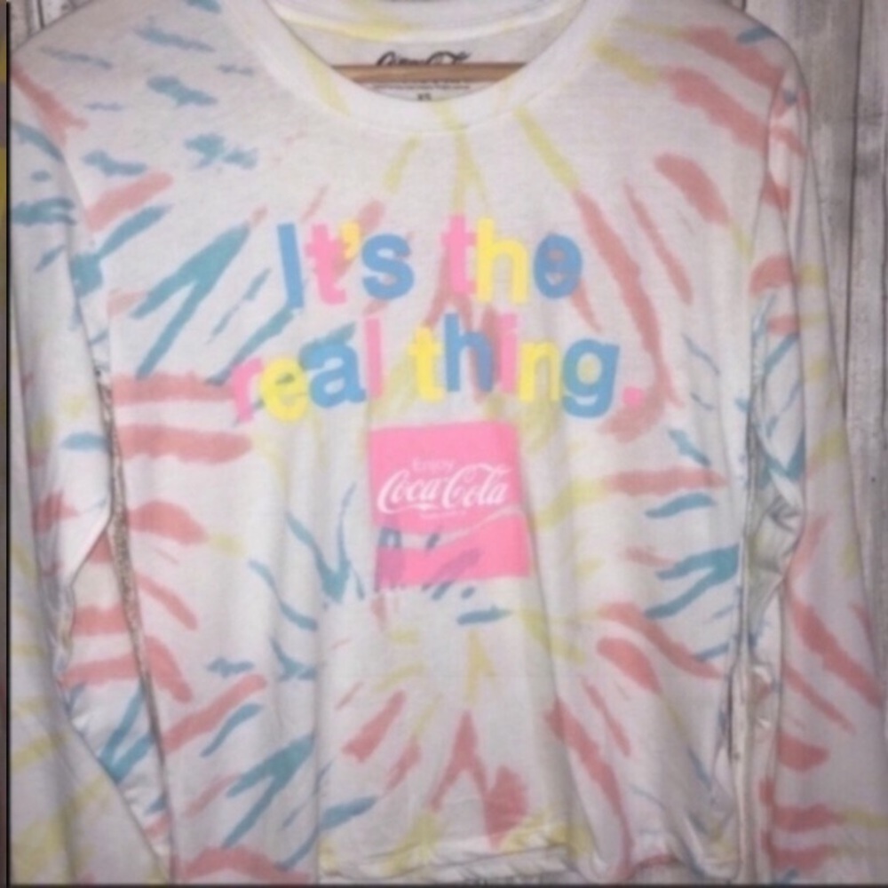 Coca Cola Tie Dye Long Sleeve Tee - Picture 4 of 4